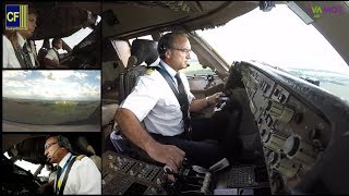 Im 747 Jumbo Cockpit nach Rostock Kapitän Victoriano fliegt seinen Riesenvogel  Cockpitfilmede [upl. by Magena]