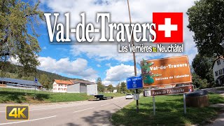 ValdeTravers Switzerland 🇨🇭 Driving from Les Verrières to Neuchâtel [upl. by Mobley623]