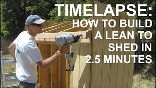 How To Build A 4x8 Lean To Shed In 2 Minutes 35 Seconds [upl. by Ayaladnot985]