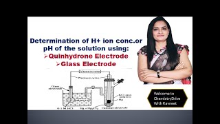 pH determinationQuinhydrone ElectrodeGlass Electrode [upl. by Ydissahc]