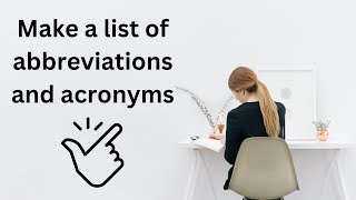 How to quickly make a list of abbreviationsacronyms Word and others [upl. by Darum]