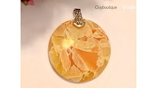 Polymer Clay Faux Honeycomb Calcite TechniquePendant [upl. by Pressman]