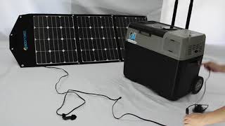 Solar Panel Charge LiONCooler Solar Freezer X30AX40AX50A [upl. by Haerdna884]