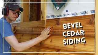 How to Install Bevel Cedar Siding  Building a Shed Part 6 [upl. by Lejna308]