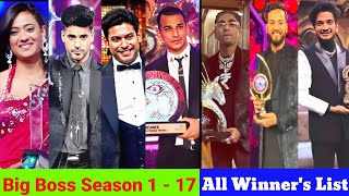 Big Boss All Season  117  Winners And Runner Up Season 17 Winner Munawar Faruqui [upl. by Hummel]