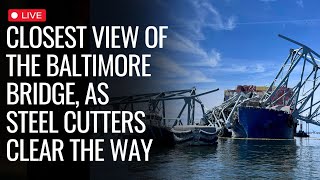 Baltimore Bridge News LIVE  Steel Cutter Crews Remove Debris Of Bridge From The Water  TN World [upl. by Assirrec]