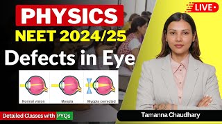 Detailed Course of Physics for NEET 2024  Defects in Eye  TamannaChaudhary ​ [upl. by Gavra133]