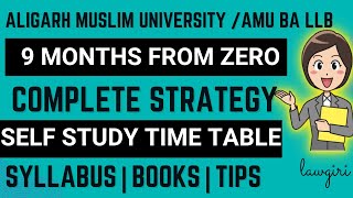 AMU BA LLB Entrance Exam Preparation 2025Aligarh Muslim University Law Syllabus [upl. by Dweck]