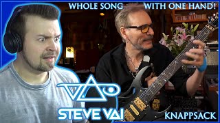 WHO NEEDS TWO HANDS ANYWAY Steve Vai  quotKnappsackquot REACTION [upl. by Driskill]