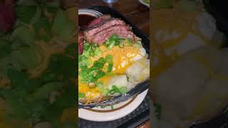 🔥🔥BAKED POTATO WITH BRISKET 😋TEXAS BBQ 😋😋🔥🔥subscribe food bbq dinnerideas rodeo [upl. by Nyledaj279]