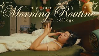 my 5am morning routine as college student realistic amp productive [upl. by Younglove]