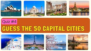 Guess 50 CAPITAL CITIES of the WORLD 🌎 Country Quiz 🗺️ Easy to Intermediate [upl. by Ennairda372]