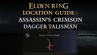 Elden Ring  Assassins Crimson Dagger Talisman Location  Limgrave [upl. by Nnairak]