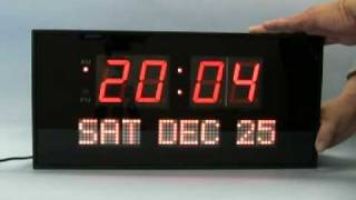 Big Digital LED Calendar Clock [upl. by Kinnie925]