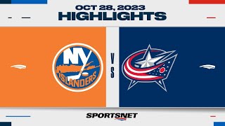 NHL Highlights  Islanders vs Blue Jackets  October 28 2023 [upl. by Clement333]