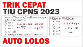 TRIK HITUNG CEPAT TIU CPNS 2023 [upl. by Ardnuhsed]