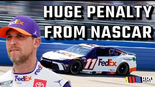 Denny Hamlin Hit With MASSIVE PENALTY From NASCAR  Championship Hopes in Danger [upl. by Maurizio]