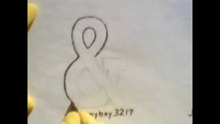 how to draw an Ampersand amp Symbol 3D Highlights step by tutorial learn teach alphabet lettering And [upl. by Broddy]