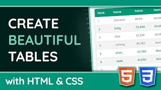 Styling HTML tables with CSS  Web DesignUX Tutorial [upl. by Trotta]