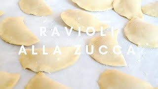 RAVIOLI ALLA ZUCCA FATTI IN CASA  Con crema di noci  Ricetta VEGANA [upl. by Eilasor]