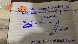 probenecid in acute gout mechanism pharmacology [upl. by Nisotawulo527]