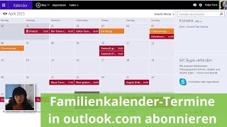 FamilienkalenderTermine in Outlookcom abonnieren FAMANICE PRO [upl. by Roe]