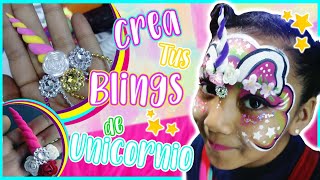 Como hacer blings cuernito de Unicornio para Pintacaritas ✨ Con fomy moldeable  Celaya [upl. by Haraj769]