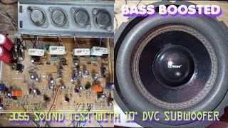 3055 Amplifire Board Sound Test With Fredo 10 Inch Dual Voice coil SUBWOOFER  THE ELECTROLIGHT [upl. by Amikat]