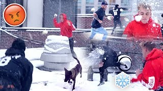 INSANE TEAM 10 SNOWBALL FIGHT APOLLO GOT HIT [upl. by Alleahcim700]