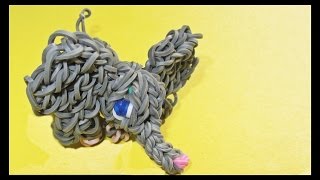 Rainbow Loom 3D Elephant Charm made with Loom Bands loom animals [upl. by Aimat]