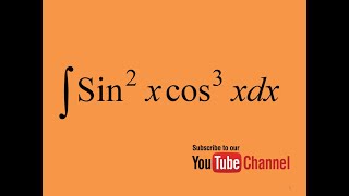 How to integrate sin2xcos3x Integration by substitution Indefinite Integral Calculus [upl. by Enois327]