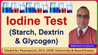 Iodine Test for Starch Dextrin amp Glycogen Polysaccharides [upl. by Ferris]