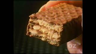 Arnotts Chocolate Peanut Wafer  Australian Ad  1987 [upl. by Llerraj]