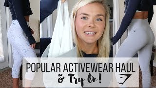 GYMSHARK FABLETICS amp KIAVA TRY ON  POPULAR INSTAGRAM ACTIVEWEAR [upl. by Nicko309]