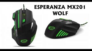 Esperanza MX201 WOLF 7D wired mouse unboxing and review [upl. by Lindie78]