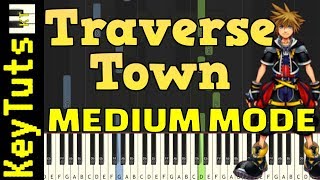 Learn to Play Traverse Town from Kingdom Hearts  Medium Mode [upl. by Nauh822]