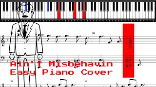 Aint Misbehavin 1929 Easy Piano  Piano Sheet [upl. by Aplihs]