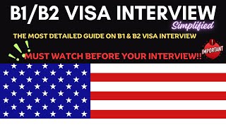 Video31🌐 INTERVIEW MASTERY4 B1 amp B2 VISA ANSWERS TIPS AND DOCUMENTS 4 ALL QUESTIONS❌🌟USVISA 🌎🗽 [upl. by Haslett]