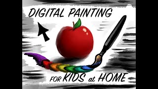 Digital Painting Lesson for Kids at Home Using Kleki [upl. by Nylicaj850]