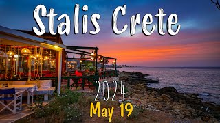 Stalis Crete evening walk in 4k Stalida Kreta Greece 2024 [upl. by Epperson624]