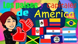 PAISES Y CAPITALES DE AMERICA PARA NIÑOS [upl. by Osber]