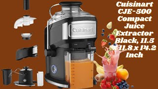 Cuisinart CJE500 Compact Juice Extractor Black 115 x 118 x 142 Inch [upl. by Esserac436]