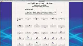 The Music Transcriber Analyze Harmonic Intervals software tutorial [upl. by Tjaden]