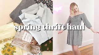 Spring Thrift Haul  Try On [upl. by Andrien]