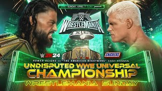 FULL MATCH — Roman Reigns vs Cody Rhodes  Undisputed Championship Match  WWE WRESTLEMANIA 40 2024 [upl. by Nnylanna]