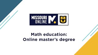 Math education Online masters degree [upl. by Carlene]