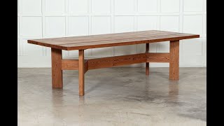 Large MidC English Pine Refectory Table  Desk [upl. by Thaddaus]