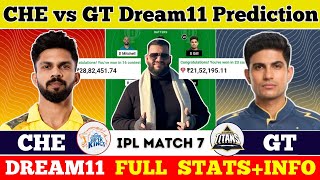 CHE vs GT Dream11 PredictionCSK vs GT Dream11 PredictionCHE vs GT Dream11 Team [upl. by Annayhs]