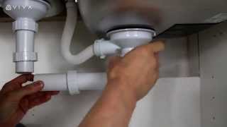 How to Install or Replace a Bowl amp Half Trap Kit For your Twin Bowl Double Kitchen Sink [upl. by Latif536]