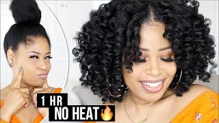 Ultra Defined PERFECT NOHEAT CURLS in 1 HOUR ➟ natural hair tutorial [upl. by Shawnee]